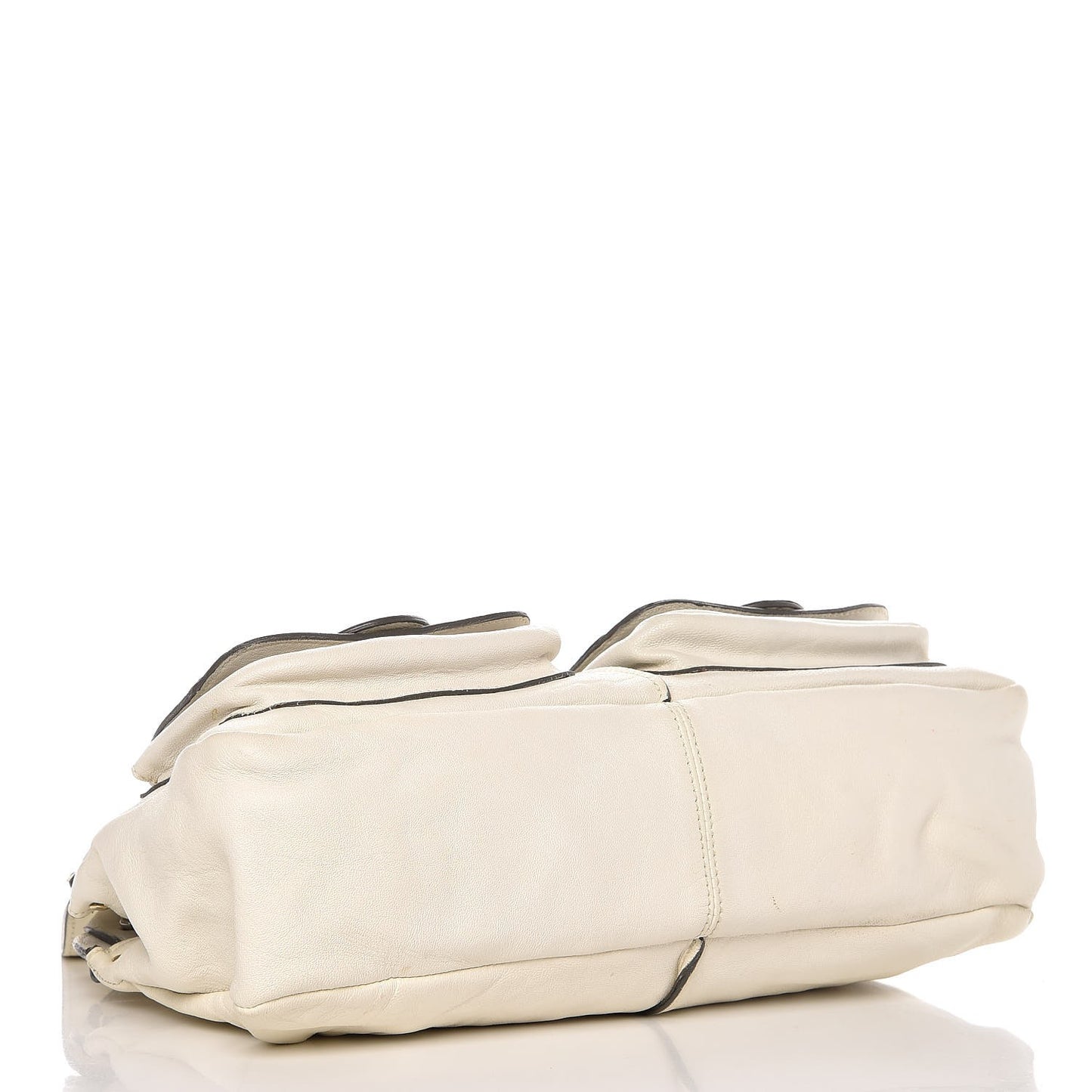 Lambskin Saskia Satchel White