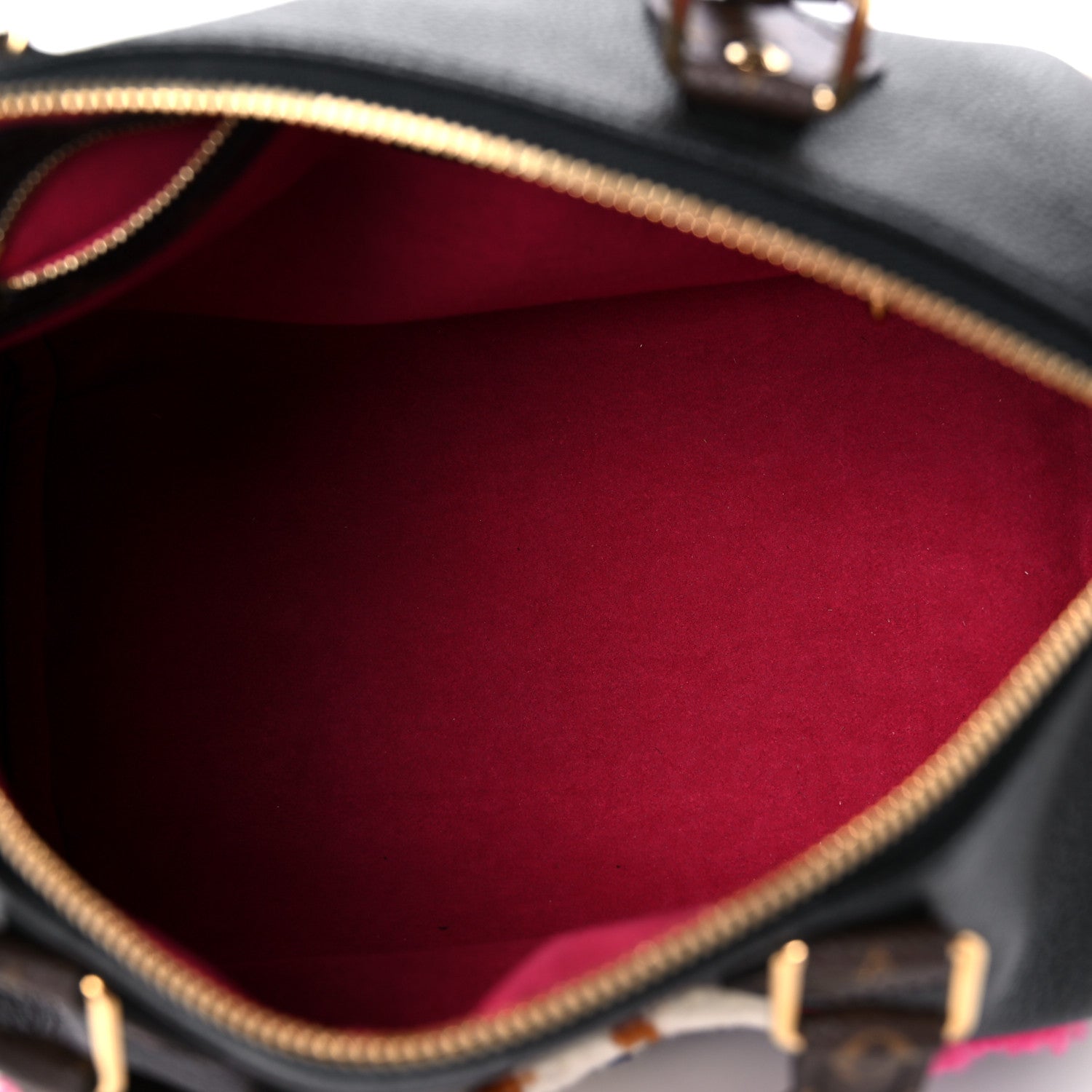 Louis Vuitton Calfskin Monogram Teddy Speedy Bandouliere 30 Black 5 of 8