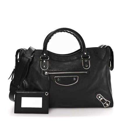 Balenciaga Chevre Silver Metallic Edge Hardware City Black 2 of 11