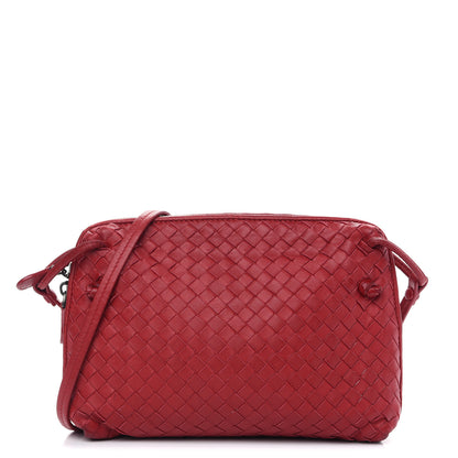 Bottega Veneta Nappa Intrecciato Nodini Crossbody Messenger Red 1 of 12