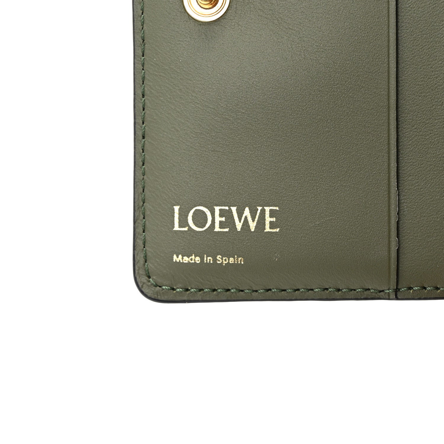 Loewe Calfskin Embossed Compact Wallet Avocado 7 of 7