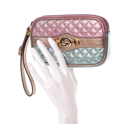 Gucci Laminated Nappa Trapuntata Zumi iPhone Case Rosa Lago Rame 2 of 6