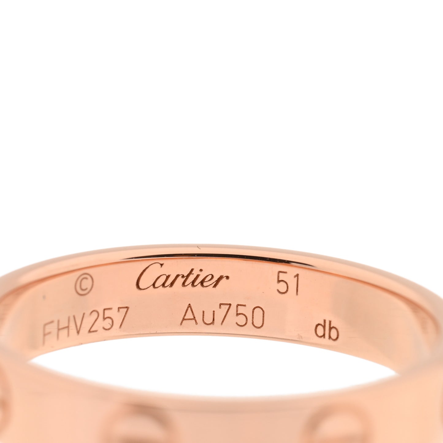 18K Pink Gold 3.5mm LOVE Wedding Band Ring 51 5.75