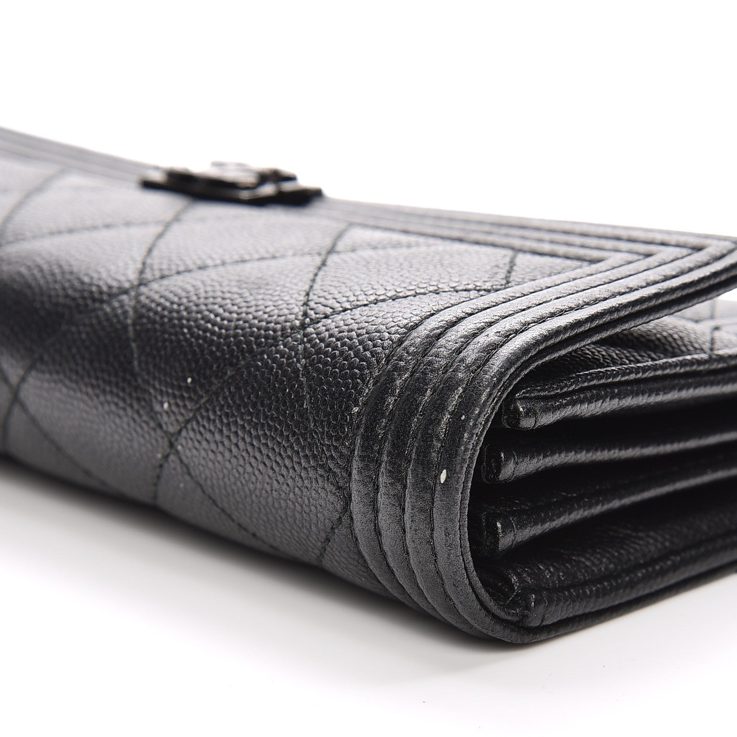 Chanel Caviar Quilted Boy Flap Wallet So Black 9 of 10
