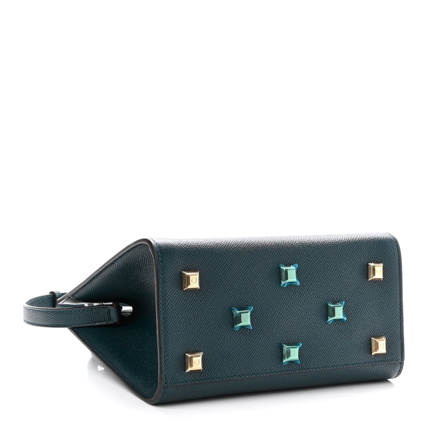 Calfskin Small Studio Box Bag Dark Green