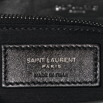 Saint Laurent Calfskin Quilted Medium Loulou Puffer Monogram Chain Satchel Storm 5 of 14