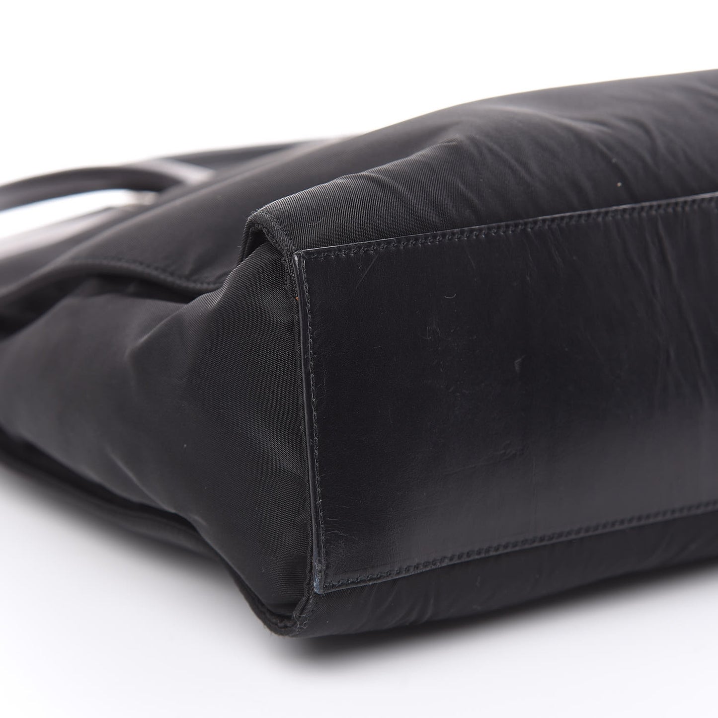 Tessuto Nylon Soft Calf Tote Black