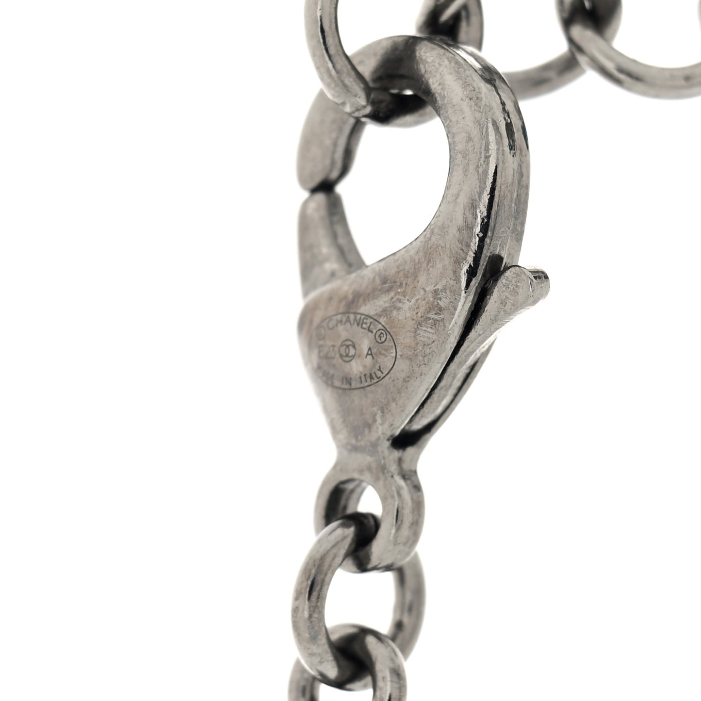 Ruthenium Crystal Flower CC Lariat Necklace