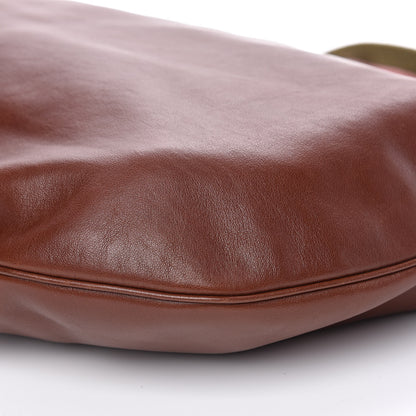 Gucci Calfskin Web Strap Hobo Brown 10 of 11
