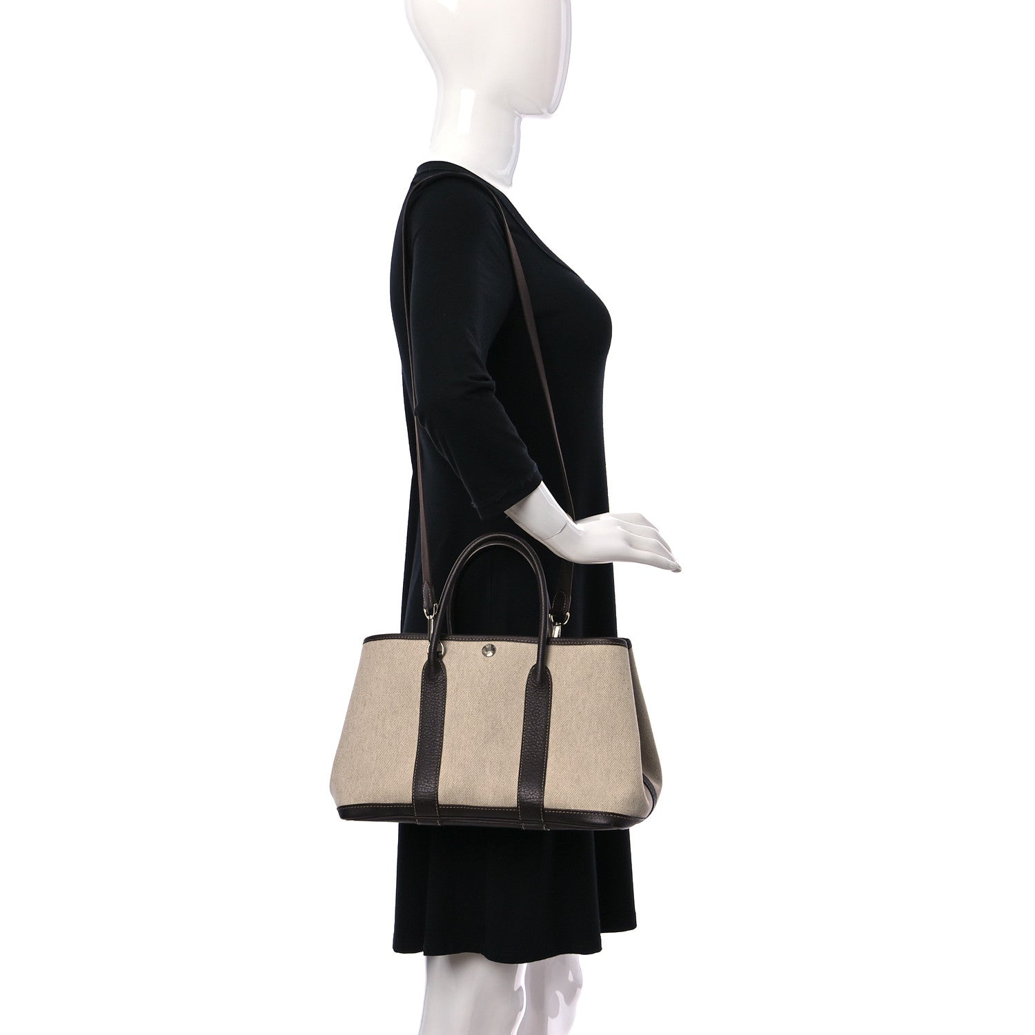 Hermes Buffle Skipper Toile Garden Party 30 TPM Marron Fonce 2 of 10