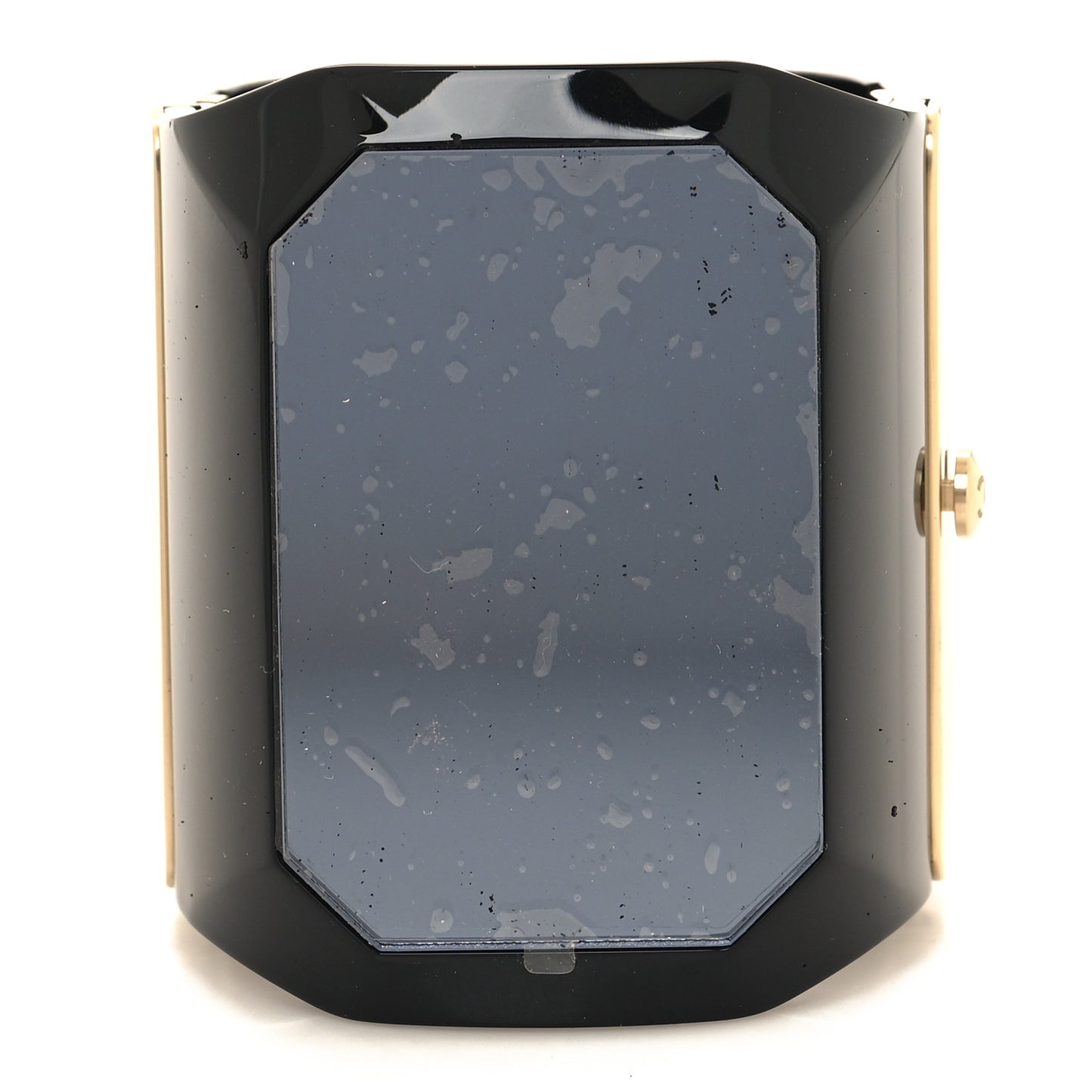 Resin CC Cuff Bracelet Golden Black