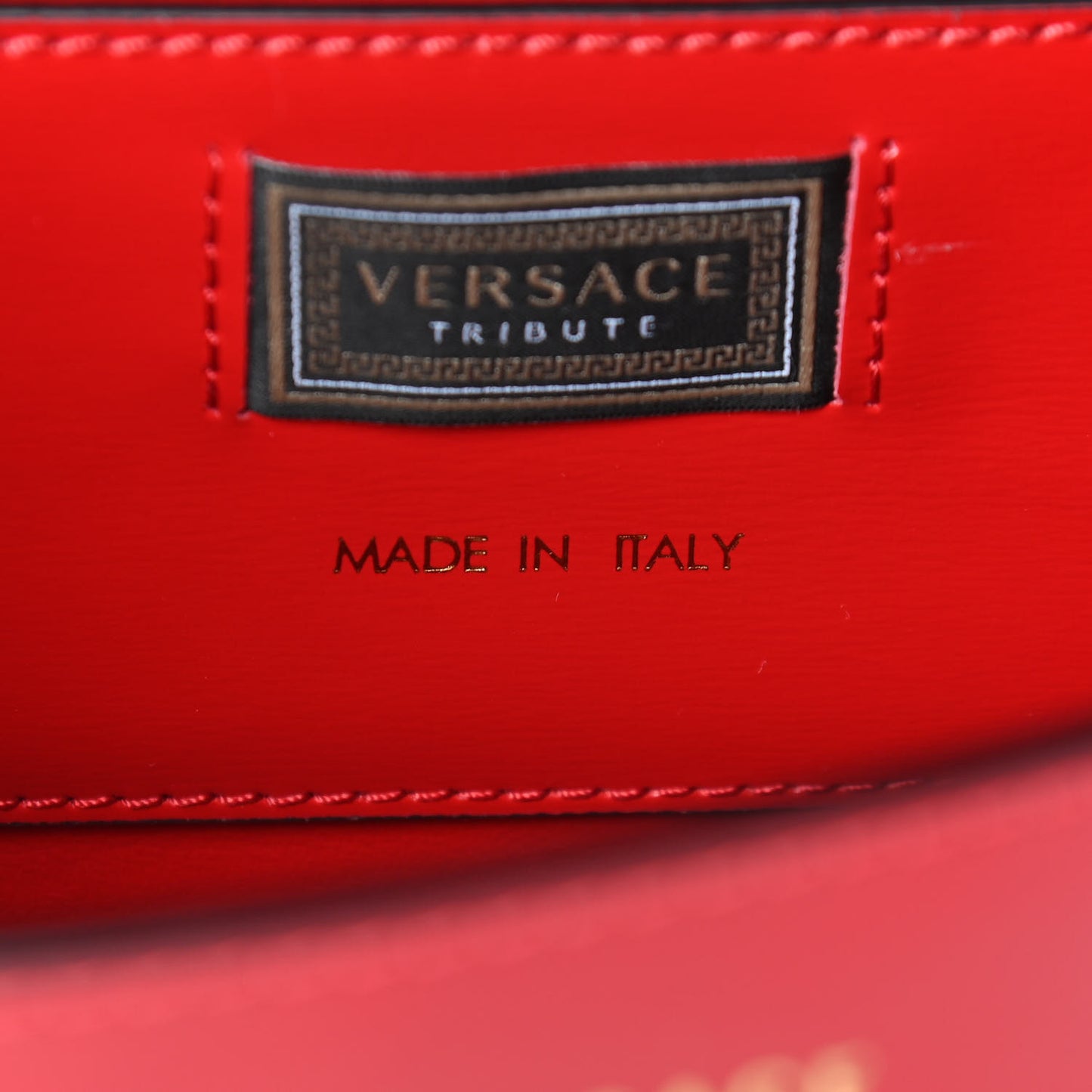 Calfskin Medallion Tribute Shoulder Bag Red