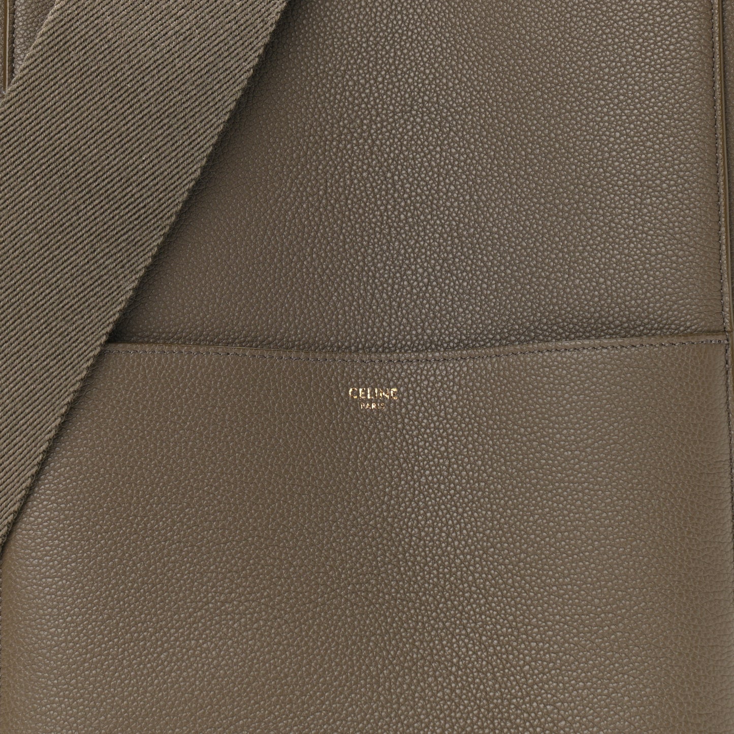 Soft Grained Calfskin Sangle Bucket Bag Taupe