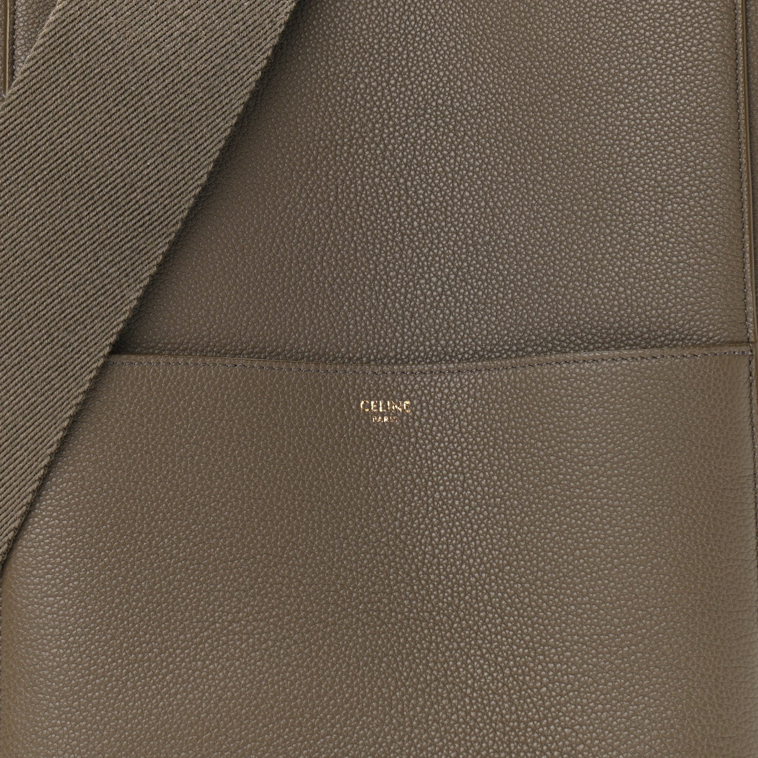 Celine Soft Grained Calfskin Sangle Bucket Bag Taupe 8 of 10