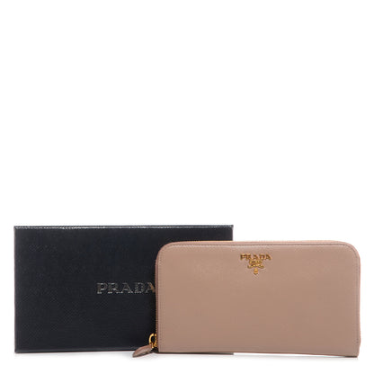 Prada Saffiano Metal Zip Around Wallet Cammeo 9 of 9