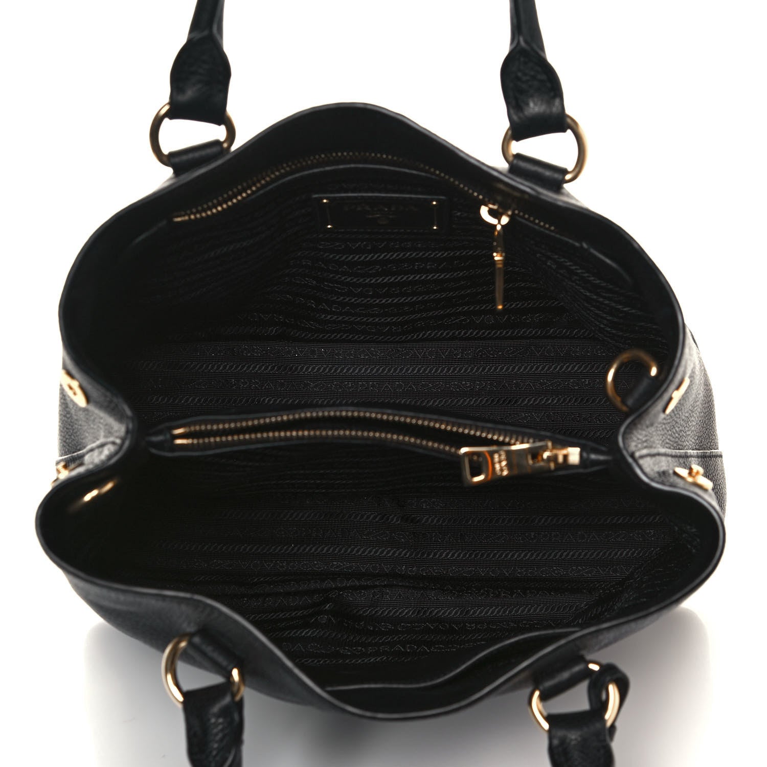 Prada Vitello Daino Tote Black 5 of 14