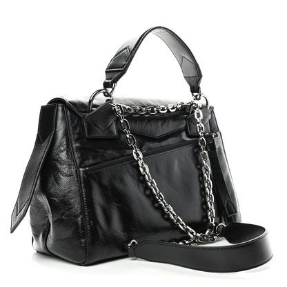 Givenchy Creased Patent Calfskin Medium ID Flap Black 2 of 4