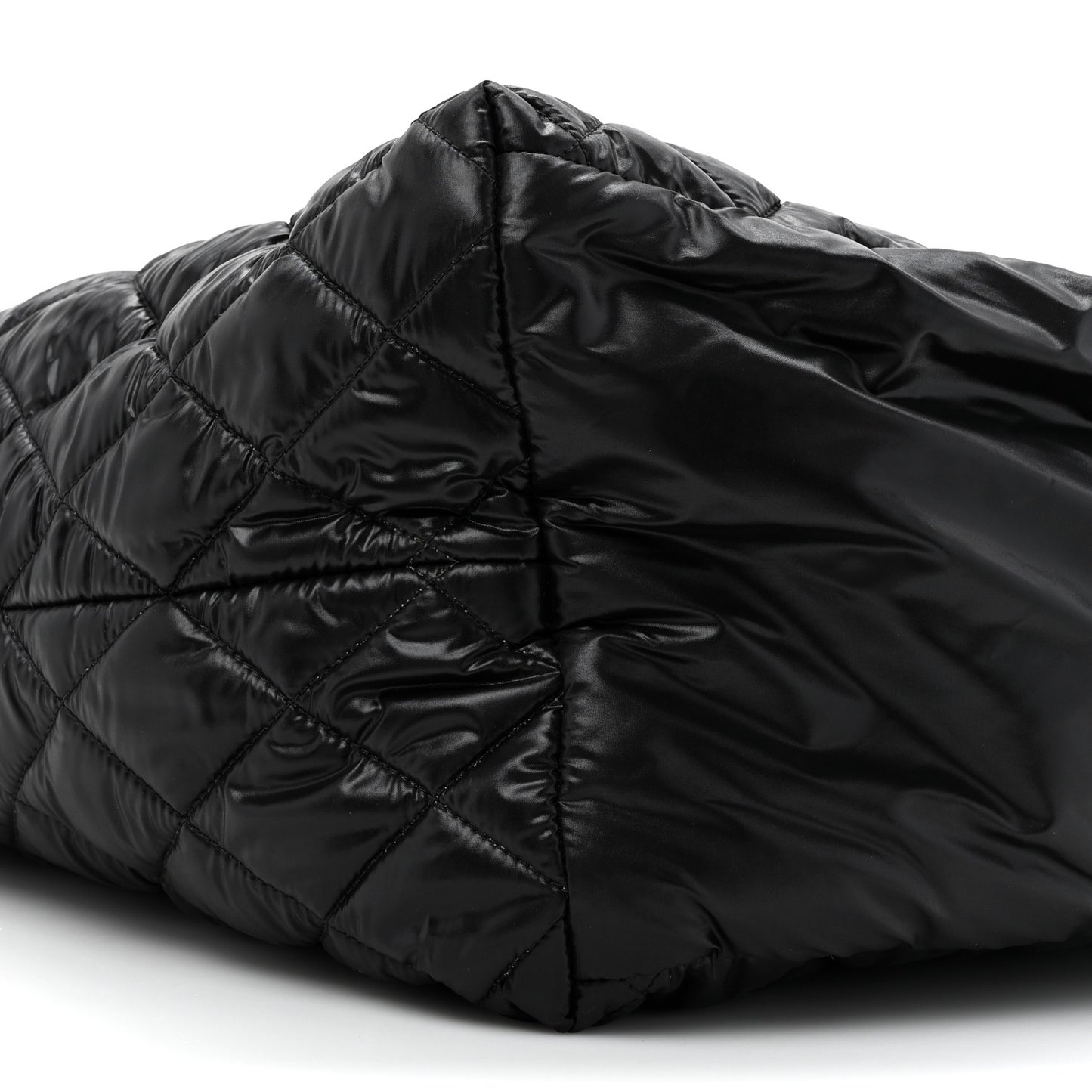 Nylon Quilted Large Coco Cocoon Tote Black