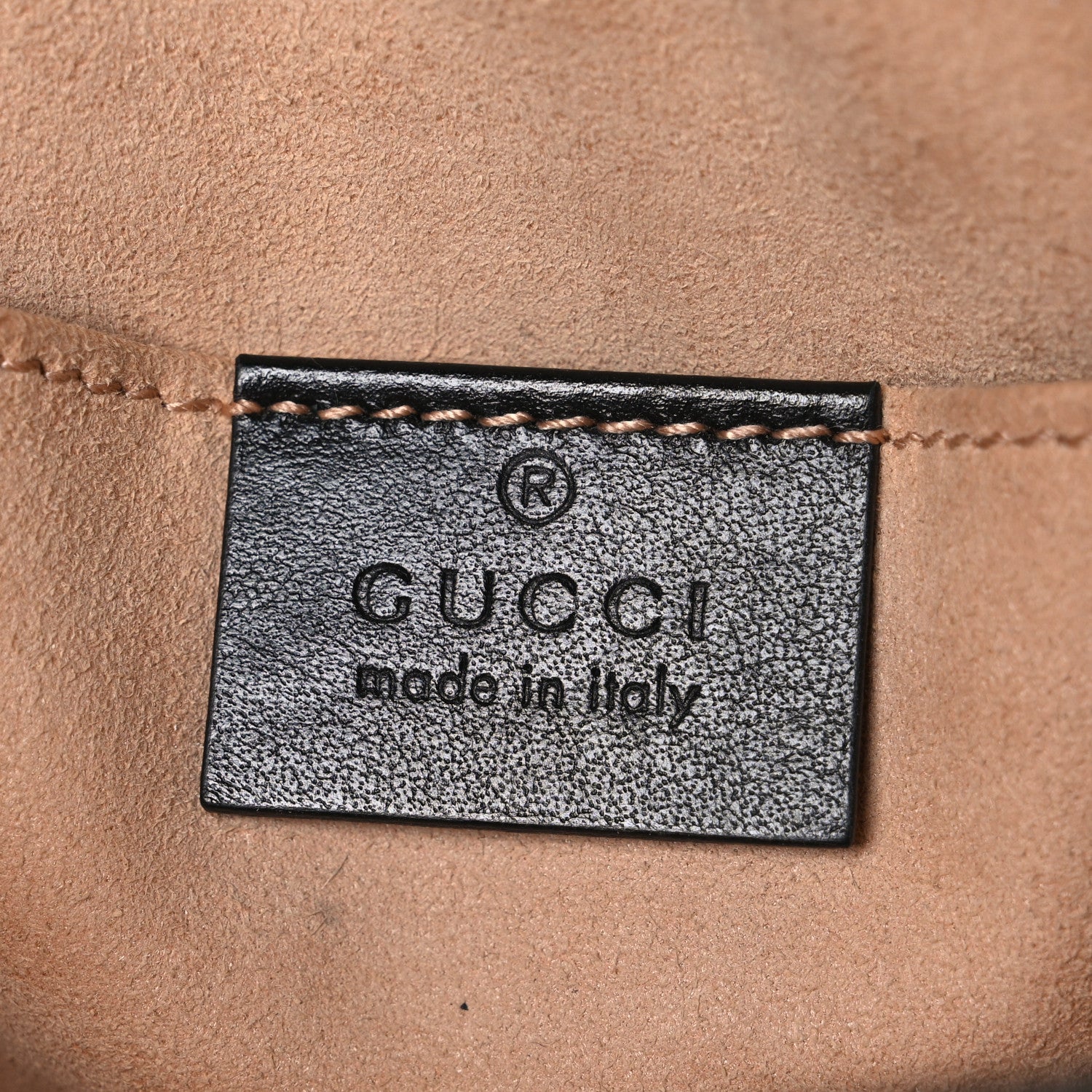 Gucci Calfskin Matelasse Mini GG Marmont Chain Shoulder Bag Black 6 of 10