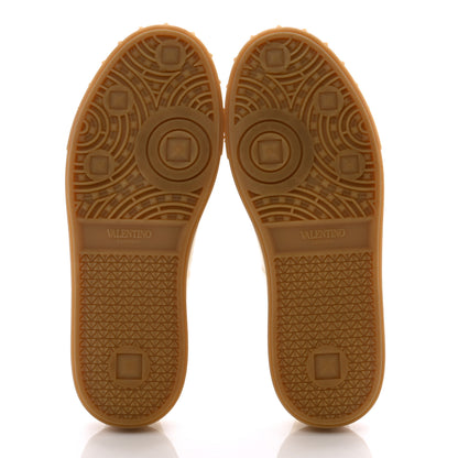 Valentino Garavani Laminated Calfskin Nappa Upvillage Sneakers 39 Platinum Ivory Amber 5 of 9