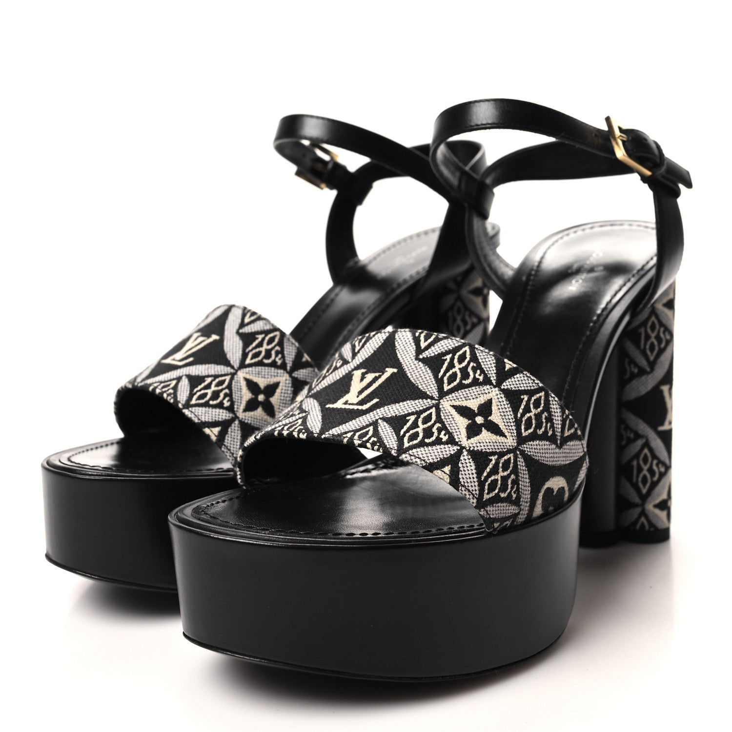 Louis Vuitton Denim Monogram Silhouette Mules 40 Navy Blue 2 of 8