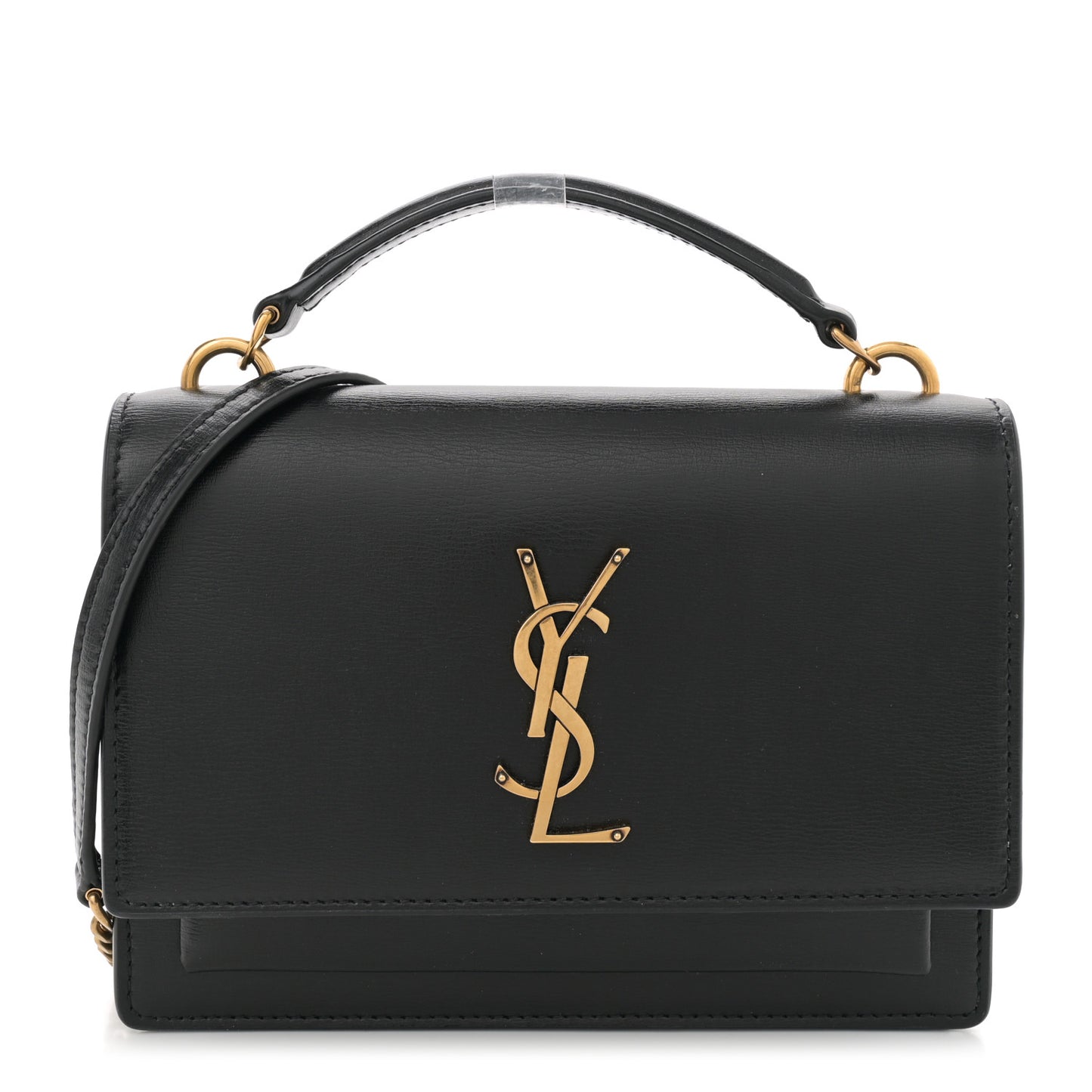 Calfskin Monogram Sunset Chain Wallet Black