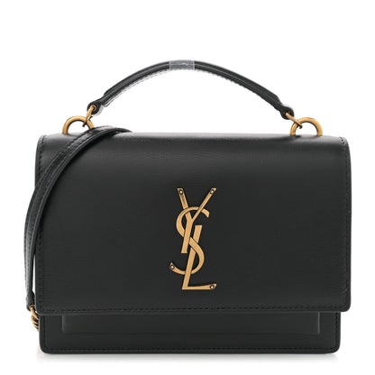 Saint Laurent Calfskin Monogram Sunset Chain Wallet Black 1 of 11