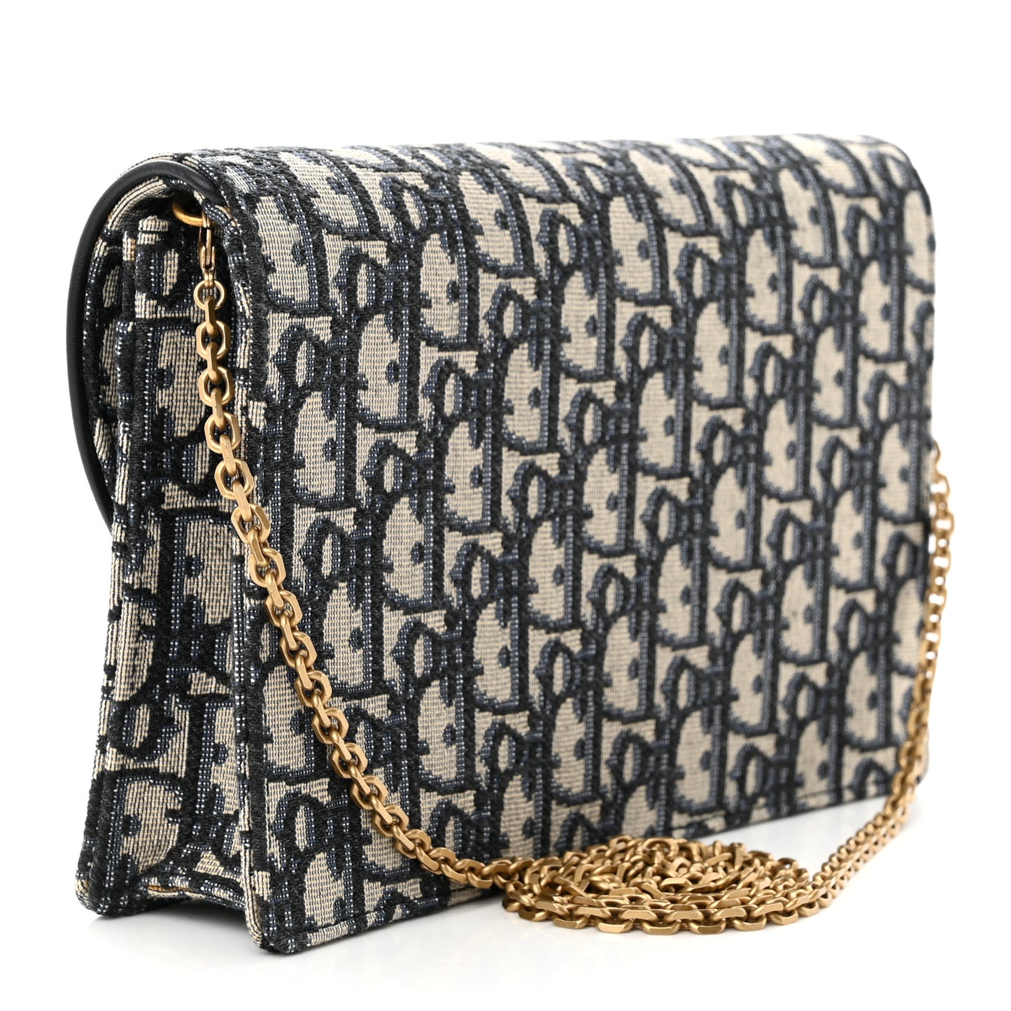 Oblique Saddle Chain Pouch Blue