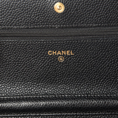 Chanel Caviar Quilted Wallet On Chain WOC Black 5 of 11