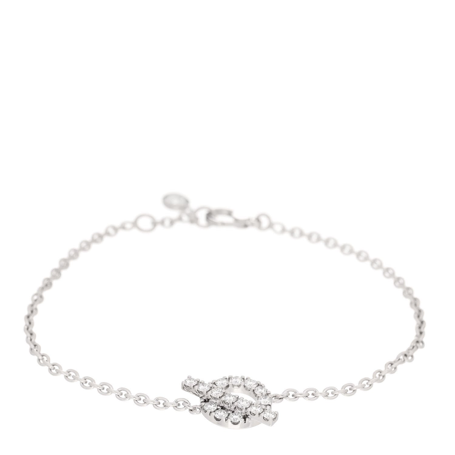 Hermes 18K White Gold Diamond Finesse Bracelet ST 1 of 4