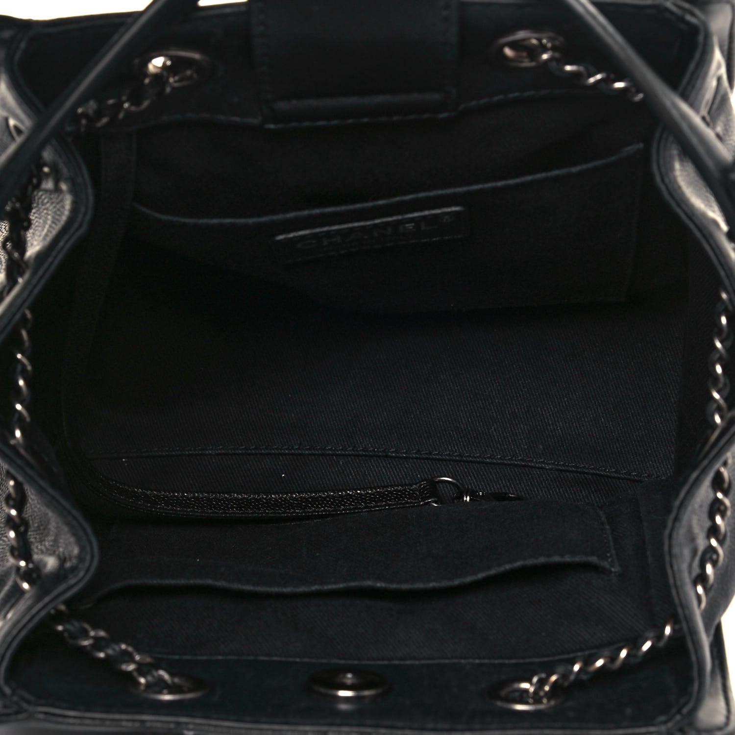 Chanel Caviar Quilted Small CC Bucket Bag Black 4 of 14