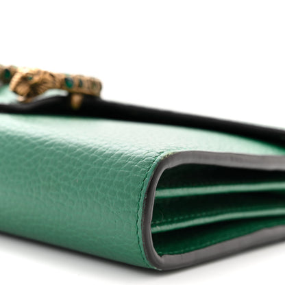 Gucci Calfskin Mini Dionysus Chain Wallet Emerald 11 of 12