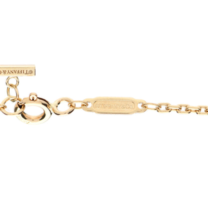 Tiffany 18K Yellow Gold Diamond Medium T Smile Pendant Necklace 6 of 9