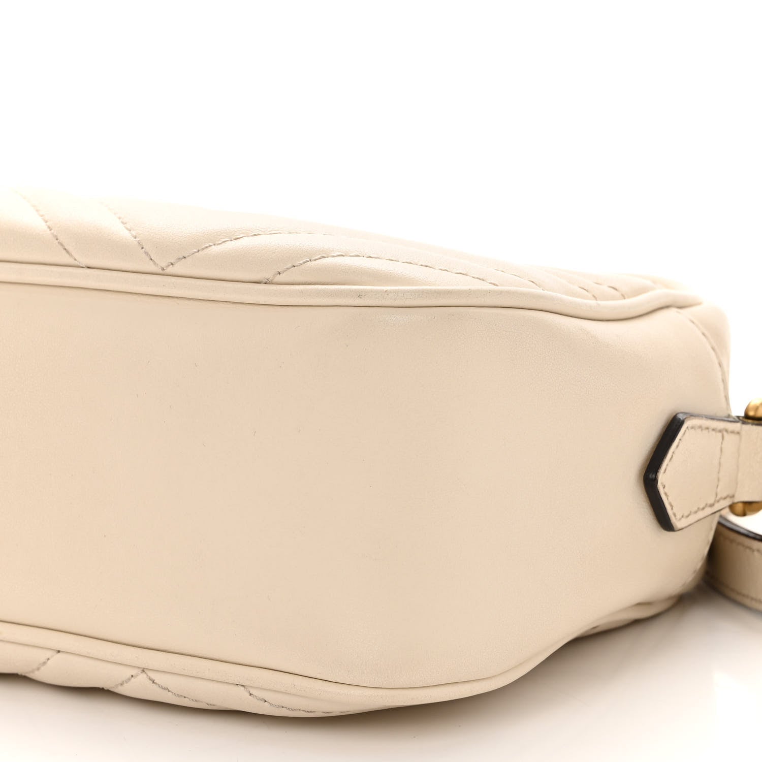 Gucci Calfskin Matelasse Small GG Marmont Chain Shoulder Bag White 10 of 11