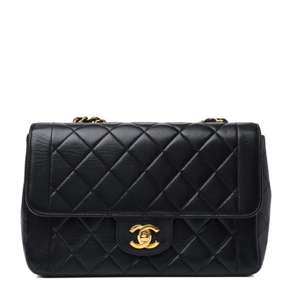Chanel Lambskin Quilted Small Single Flap Black 1 of 5