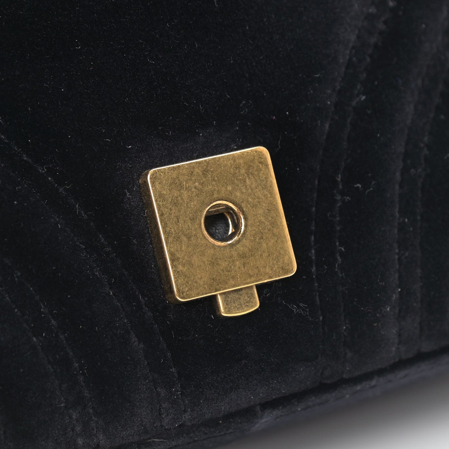 Velvet Matelasse Mini GG Marmont Shoulder Bag Black