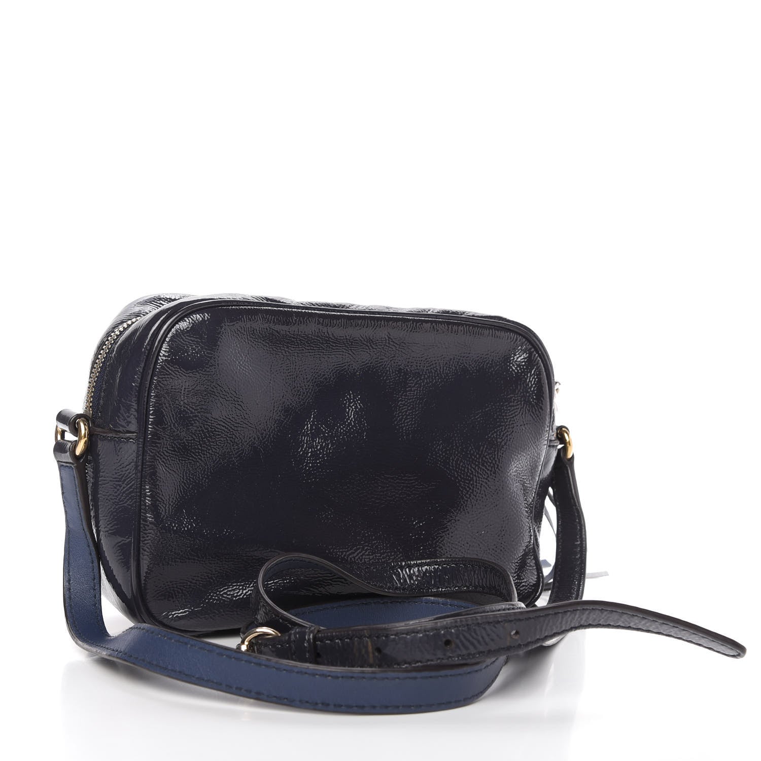 Gucci Vernice Naplack Small Soho Disco Bag Uniform Blue 3 of 10