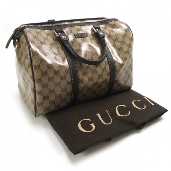 Gucci Crystal Monogram Dollar Calfskin Medium Joy Boston Beige Ebony Testa di Moro 4 of 11