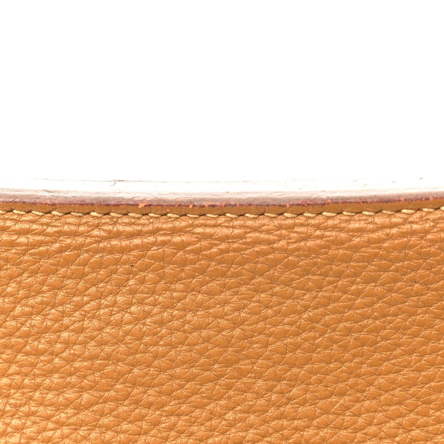 Hermes Taurillon Clemence Bi-Color Jypsiere 31 Kraft Gris Perle 12 of 14