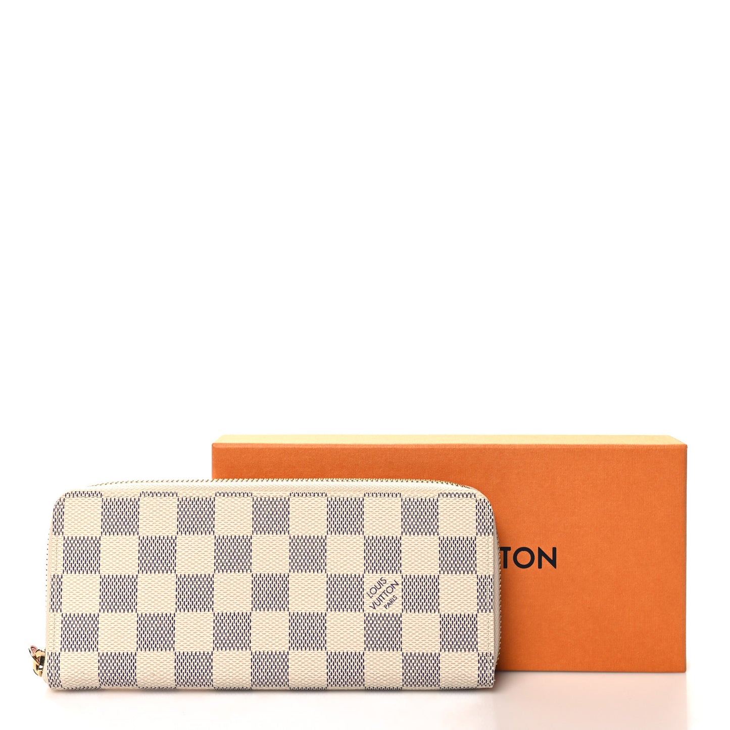 Damier Azur Clemence Wallet Rose Ballerine