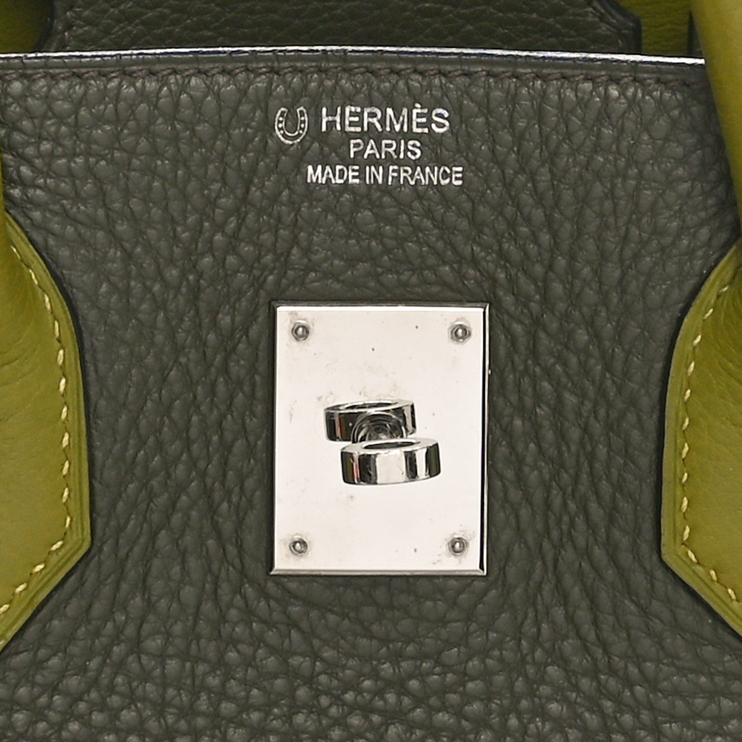 Hermes Taurillon Clemence Horseshoe Birkin 35 Vert Veronese Vert Anis 7 of 12