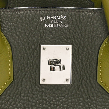 Hermes Taurillon Clemence Horseshoe Birkin 35 Vert Veronese Vert Anis 7 of 12
