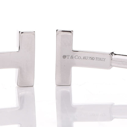Tiffany 18K White Gold Diamond T Wire Bracelet 4 of 5