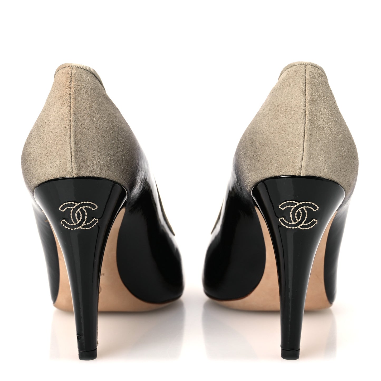Patent Ombre Pumps 40 Beige Black
