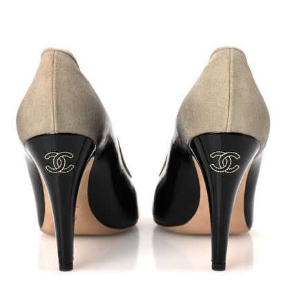 Chanel Patent Ombre Pumps 40 Beige Black 6 of 16