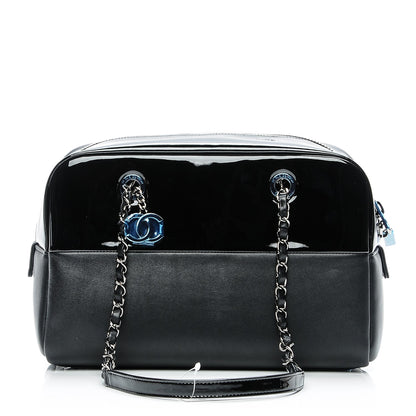 Chanel Patent Calfskin Timeless Duo Bowling Bag Black 1 of 7