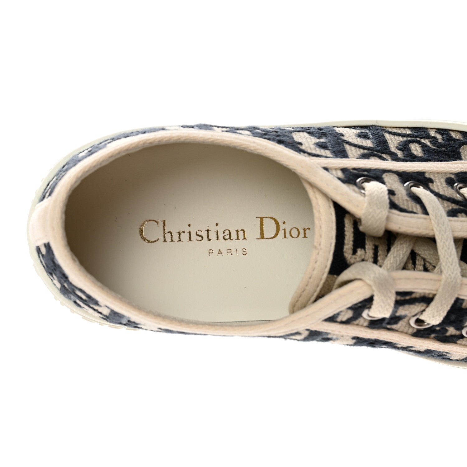 Christian Dior Canvas Oblique Walk'N'Dior Low Top Sneakers 36.5 Deep Blue 7 of 12