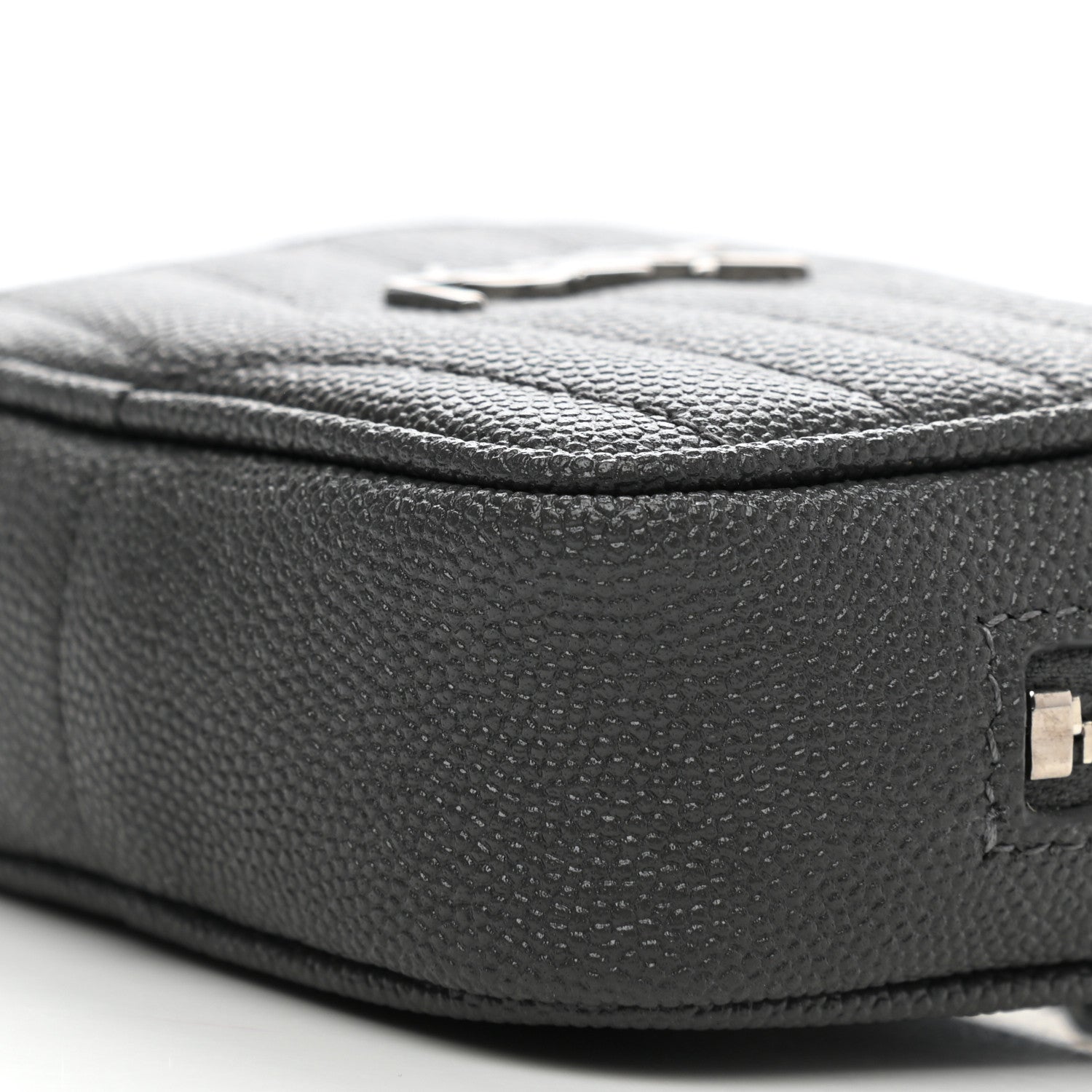 Saint Laurent Grain De Poudre Matelasse Monogram Baby Lou Camera Bag Dark Smog 8 of 10