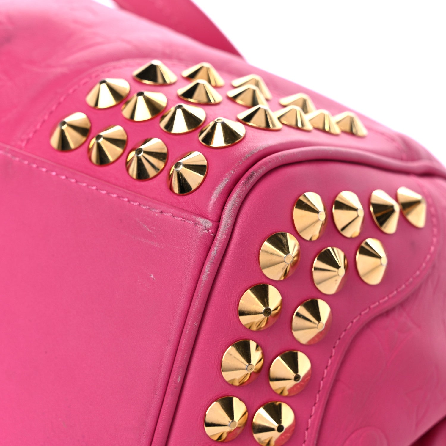 Louis Vuitton Calfskin Embossed Courtney MM Fuchsia 10 of 30