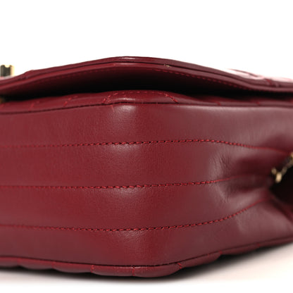 Chanel Calfskin Chevron Quilted Mini Statement Flap Burgundy 10 of 10